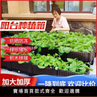 陽臺蔬菜種植箱神器種菜專用盆家庭樓頂長方形塑料大花盆戶外花箱