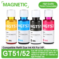 100ML GT51 GT52 Refill Dye Ink For HP Smart Tank For HP GT5810 GT5820 GT 5810 GT 5820 For all HP GT Series Inkjet Printer Ink