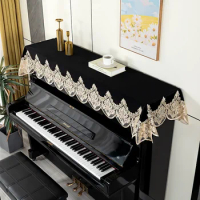 New Home Piano Cover Modern Minimalist Lace Embroidered Piano Cover Universal Dust-proof and Aesthetically Pleasing Half Cover