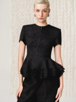เสื้อเบลาซ์ผู้หญิง Scallop Peplum Celine