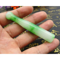 Chinese Natural Jade Hongshan Culture Hand Carved Jade Cigarette Holder Filter