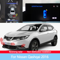 Car Parking Sensor Reverse Backup Radar 8 Probes Beep Show Distance on Display Sensor Video System For Nissan Qashqai 2016