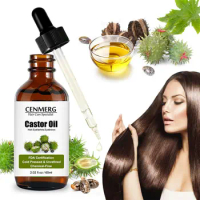 100% Pure Cold Pressed Castor Oil for Hair/Eyelashes/Eyebrows Hair Strengthening Oil for Men&amp;Women Organic Castor Oil 60ml