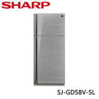 SHARP 夏普 583L 自動除菌離子變頻雙門電冰箱 光耀銀 SJ-GD58V-SL 【APP下單點數 加倍】