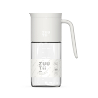 Zuutii 附手柄自動開合蓋玻璃油壺 - 米白色 (550ml)    