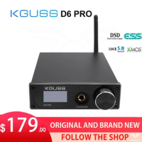 KGUSS D6 Pro HiRes USB Headphone Amplifier DAC 600Ohm Headphone Amp ESS9038K2M Bluetooth 5.0 LDAC XMOS DSD512 for Audiophiles