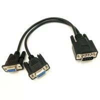 สาย Y-DB9 ผู้ ออก 2DB9 เมีย แยกสัญญาณ DB9 2Port จัดส่งจากกทม