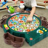 釣魚玩具特大號 釣青蛙玩具組 電動音樂旋轉 釣魚組玩具 磁性釣魚池 釣魚盤 釣魚台 兒童益智玩具