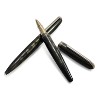 MITIQUE美締克 Jupite 幸運星系列 雙色細圈紋黑夾原子筆&amp;鋼珠筆禮盒組