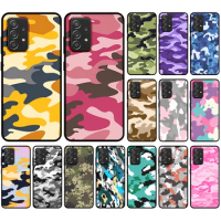 Silicone Phone Cases For VIVO Y52 Y72 Y53S Y91C Y31 Y21 V21E V17 iQOO U1X Neo Y76S Y76 5G Military Camouflage Photo Back Cover