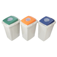 【KEYWAY 聯府】卡姆分類附蓋垃圾桶95L-2入(MIT台灣製造)