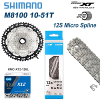 Shimano Deore XT M8100 12 Speed Cassette 10-51T MTB Sprocket Micro Spline K7 12V Freewheel M8100 M6100 Chain KMC X12 original