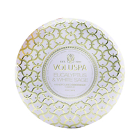Voluspa - 3 Wick Decorative Tin 芳香蠟燭 - Eucalyptus &amp; White Sage