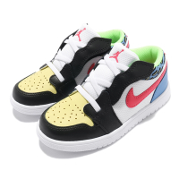 Nike 休閒鞋 Jordan 1 Low ALT 童鞋 喬丹一代 低筒 簡約 魔鬼氈 小童 白 黑 DH5928006