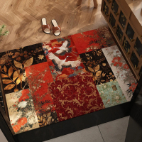 Light luxury entrance door mat, can be cut to size, vintage mid-century style living room carpet, do