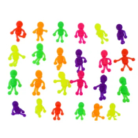24 PCS Colored Bendable Human Action Figures Bulk Toys For Kids(Random Color)