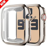 Screen Protector For Apple Watch Case 44MM 42MM 40-38MM 45/41MM Full TPU Bumper Cover Accessories iwatch series 9 7 8 SE 6 5 4 3