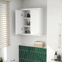 Bathroom Wall Cabinet, Over The Toilet Space Saver Storage Cabinet, Medicine Cabinet with 2 Door
