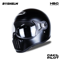 Helm Cakil Pilot Hbc Helm Retro Full Face Sni Pasti Ori