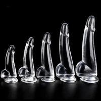 Transparent Simulation Soft Dildo Realistic Dildo For Woman Big Penis Dildo Strapon Suction Cup Huge Anal Dilator Dick Buttplug
