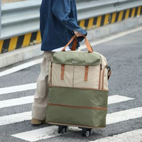 萬向輪旅行袋大容量女帶輪子短途手提旅遊輕便滑輪登機收納行李袋