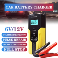 12V Battery Charger For Car Motorcycle Moto Trickle Charging Smart Maintainer 12 Volts Fully Automatic Pulse Desulfa