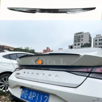 Rear Trunk Spoiler PU Material M4 Style Rear Wing Ducktail Body Kit Accessories Styling For Hyundai Elantra Avante CN7 2020-2022