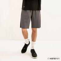 Hang Ten-男裝-REGULAR FIT冰絲織帶內抽繩吸濕排汗涼感短褲-深灰