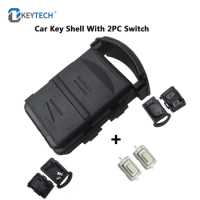 OkeyTech Remote Car Key Shell Cover Case Fob 2 Buttons&amp; 2 Micro Switch Battery Holder For Vauxhall Opel Corsa Agila Meriva Combo