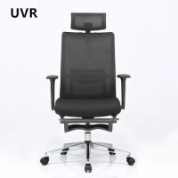 UVR Home Computer Chair Ergonomic Backrest Comfortable Recliner Sponge Cushion Lift Adjustable Boss Chair Mesh Office Chair