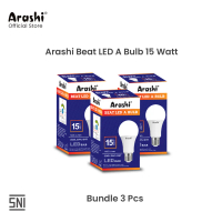Arashi Lampu Bohlam LED Beat A Bulb 15W Cahaya Putih Paket isi 3pcs