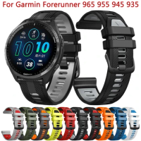 22mm Official Original Strap For Garmin Forerunner 965 955 945 935 Silicone Replacement Band Quickfit Watchband Wrist Bracelet