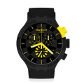 SWATCH BIG BOLD CHECKPOINT YELLOW 47mm 石英手錶