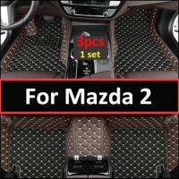 Car Floor Mats For Mazda2 Mazda 2 Demio Toyota Yaris R DJ DL 2015~2022 Leather Mat Rugs pets Interior Parts Accessories
