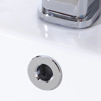【Sewer floor drain】 Bathroom Basin Faucet Sink Overflow Cover Brass Six-foot Ring Insert Replacement