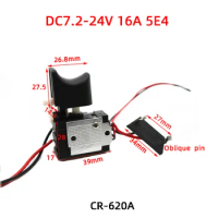 DC7.2-24V Electric Drill Switch Cordless Drill Speed Control Button Trigger W/Small Light Power Tool Parts For Bosch
