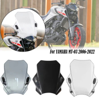 For YAMAHA MT-03 MT03 MT 03 2006 - 2020 2022 Universal Motorcycle Windshield Glass Cover Screen Deflector Motorcycle Accessories