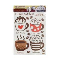 สติกเกอร์ตกแต่ง CDC I Like Coffee รุ่น GDT-904 ขนาด 24 x 38 ซม. สีน้ำตาล