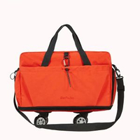全城熱賣 - 手提包大容量短途旅行包女旅遊待產收納行李袋運動帶輪子健身包男橙色