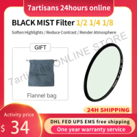 7artisans 7 artisans Black Mist Diffusion 1/2 1/4 1/8 Lens Filter Special Effects Filter with AGC Optical Glass for Camera Lens