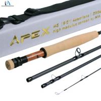 Maximumcatch APEX 9FT 5WT 4Section Fly Fishing Rod IM12/40T High Modulus Carbon Fiber Fast Action Trout Fly Rod