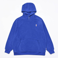 NBA 寬版 搖粒絨 保暖 連帽T恤 LOGO MAN-藍-3255105682