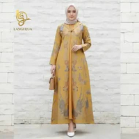 LANGITJUA - Juleha Gamis Baju Lebaran Batik Motif Modern Terbaru Model Pias | Hampers Gamis Kado Leb