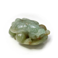 【JA-ME】天然A貨翡翠芙蓉綠灑金龍龜(母親節禮物/現貨)