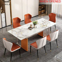 Modern Luxury Restaurant Home Furniture Dining Room Table Folding Marble Dining Table Set