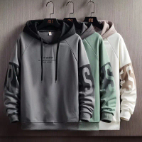 เสื้อวันเล่นสงกรานต์  เสื้อผ้าสงกรานต์คนอ้วนเสื้อกันหนาวมีฮู้ดผู้ชาย คอลเลคชั่นฤดูใบไม้ร่วงฤดูหนาวปี