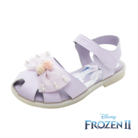 【Disney 迪士尼】正版童鞋 冰雪奇緣 超纖皮革童休閒涼鞋/輕便 簡約 舒適 台灣製 紫(FNKT37147)