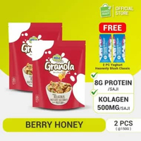 Free Heavenly Blush Greek Yogurt Drink - Twin Pack - HiLo Protein Granola Bites dengan Kolagen 150g 