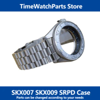 41mm SKX007 Watch Case with 22mm Silver Bracelet For NH35 NH36 Movement Stainless Steel Cases Sapphire Crystal Seiko Watch Parts