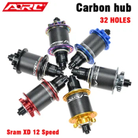 ARC MTB Hub Sram XD 12 Speed Carbon Fiber 32 Holes 6 Pawls 3 Teeth 114 Clicks Bike Bicycle Cube Disc Brake 6 Sealed Bearing Hub